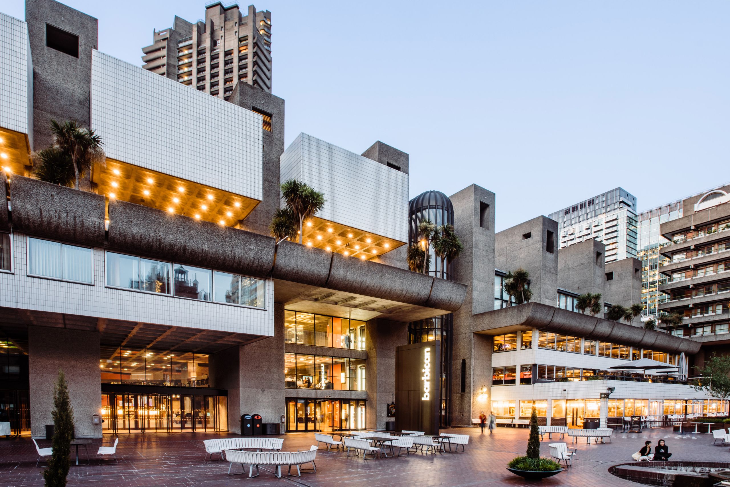 The Barbican Centre's lakeside terrace