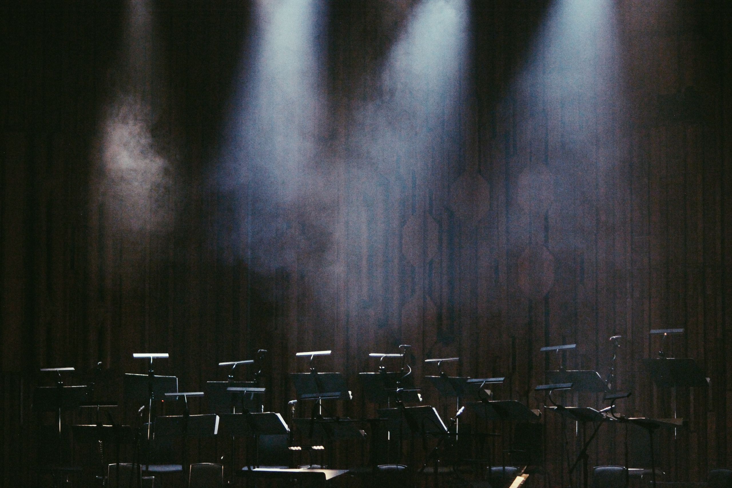 photo of fog above music stands
