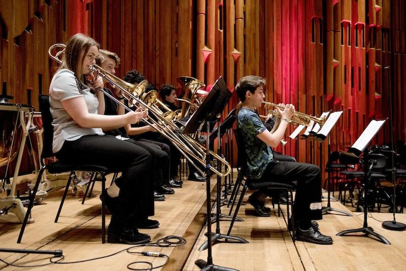 Rehearsing in the Barbican Hall